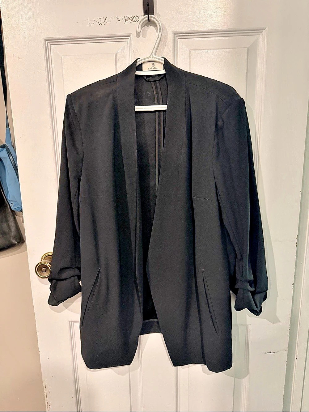 Babaton Power Blazer Black Open Front